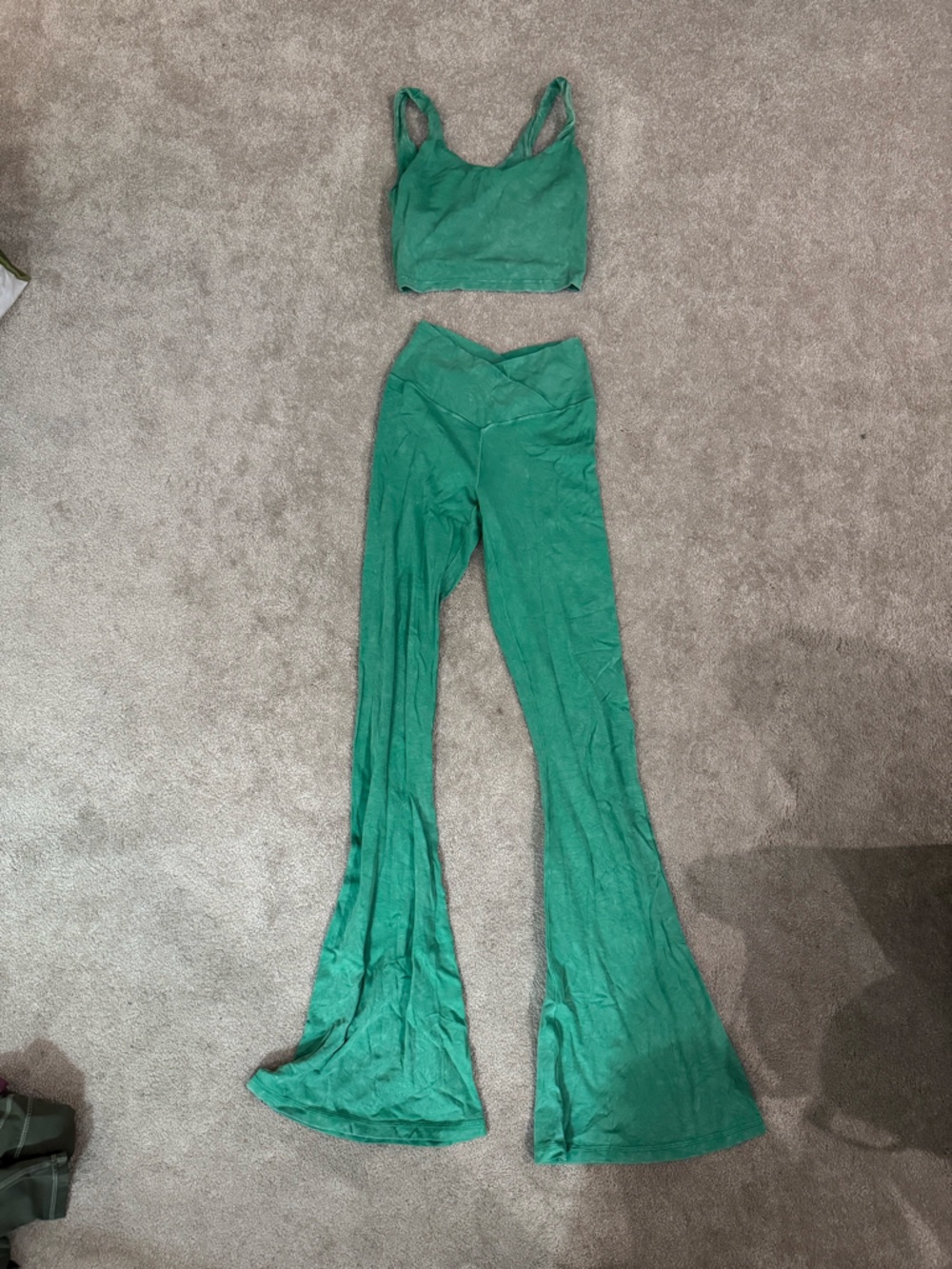 aerie Emerald Green Flared Leggings